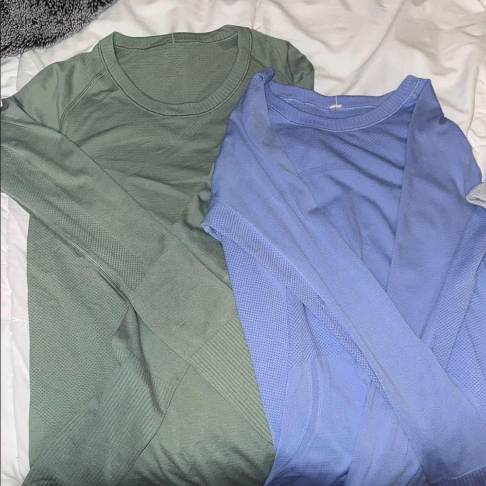 LULULEMON BUNDLE Green and Blue Long Sleeve Tops